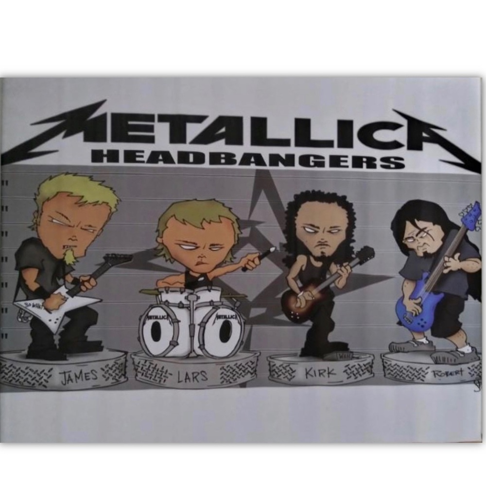 Metallica Caricature Headbangers Poster 🎸 2003 Funky Enterprises #6241 🎸 VTG